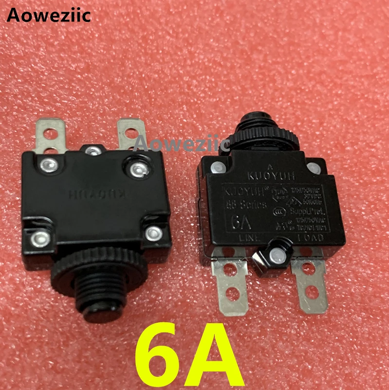 

2Pcs Taiwan KUOYUH 88 Series 6A breaker Manual reset current overload protector leakage switch Mini Miniature Overload Protector