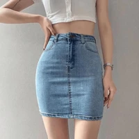 streetwear pencil skirts womens 2021 summer high waist denim skirt sexy mini short skirts school girl casual jeans skirts