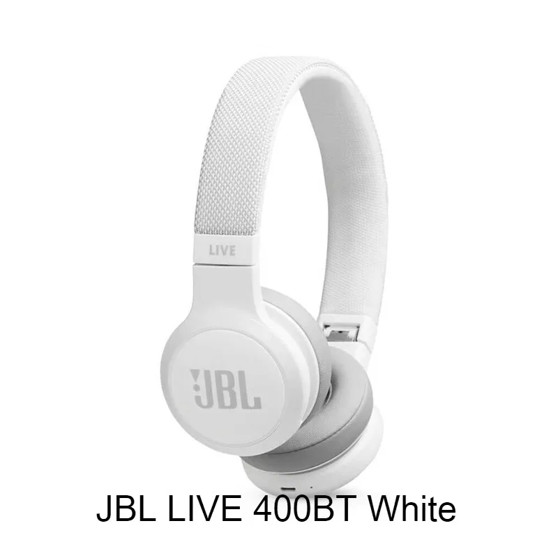 Новейшие JBL LIVE 400BT Интеллектуальные голосовые AI беспроводные bluetooth наушники Спортивная гарнитура проводные наушники для разговора игровые наушники - Цвет: JBL LIVE 400BT White