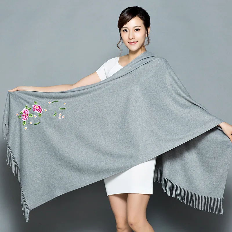 

Scarf Thermal Pashmina Blanket Echarpe Luxury Brand Winter Thicken Warm Cashmere-Like Scarves Shawls Lady Foulard Poncho Cape