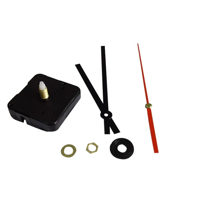 

DIY Silent clock mechanism 12888 wall Clock Accessory kits Sweep Quartz Movement with black hands 9 /12 /15 /17 /20 /24 mm shaft