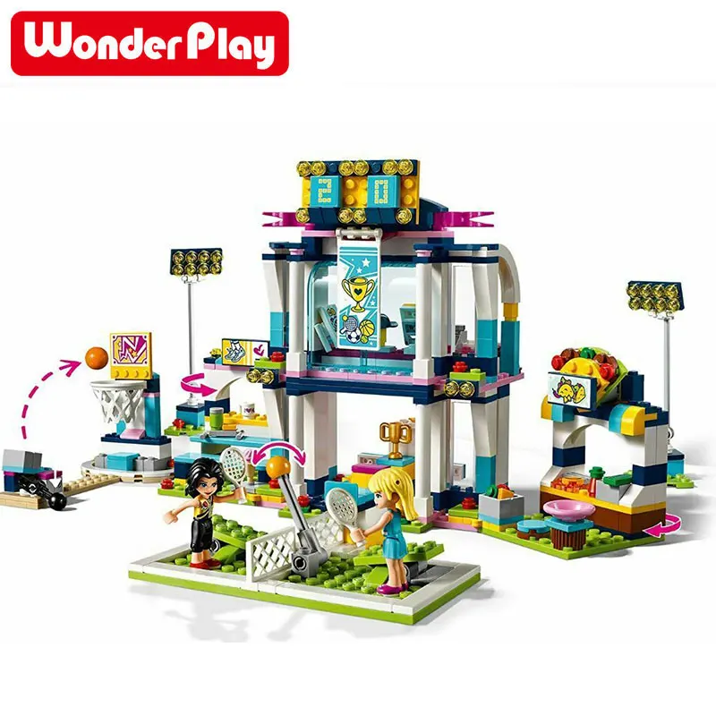 503 шт Стефани спортивная арена Строительные кирпичи штабелирование Фигурка DIY