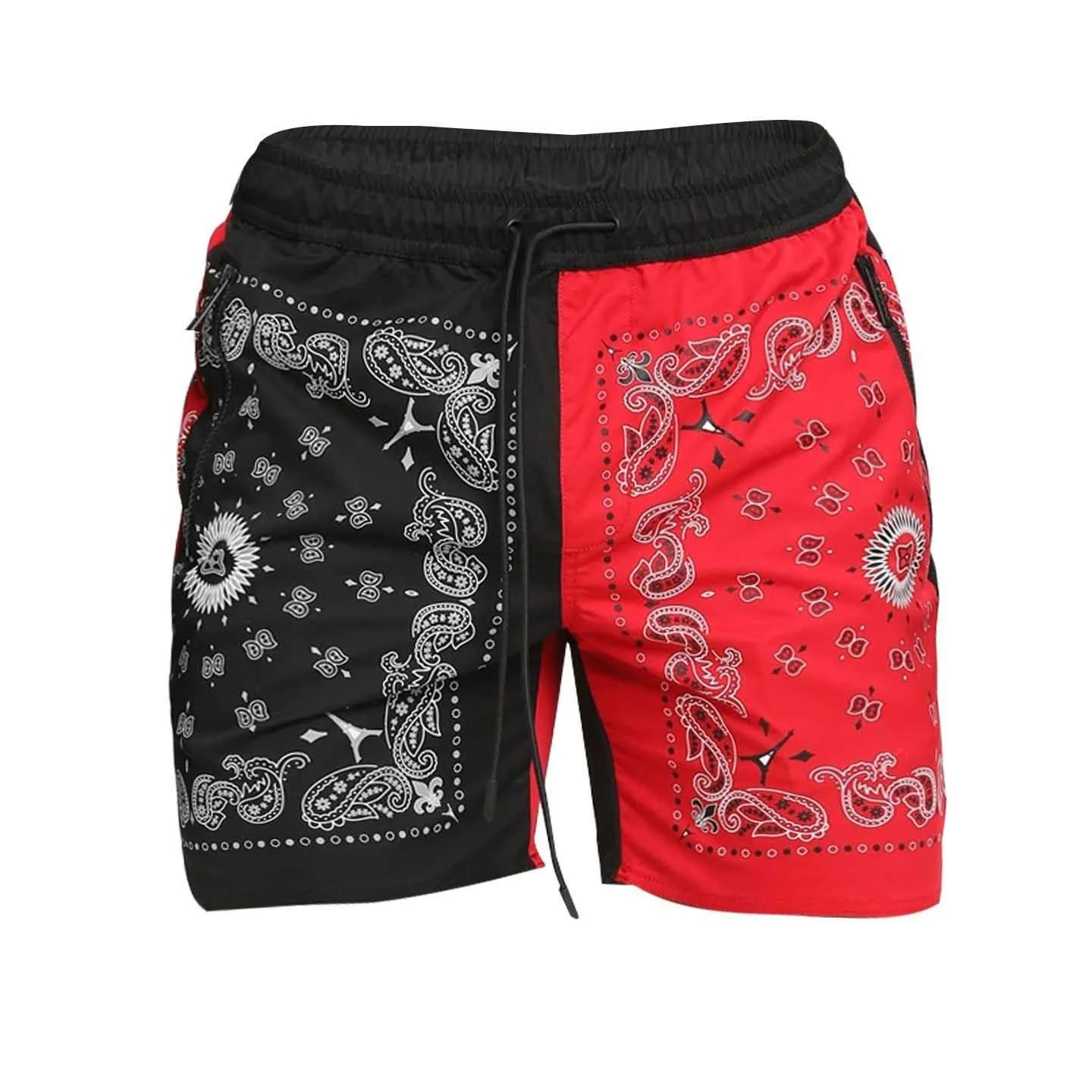

Street Color Matching Shorts Mens Sports Leisure Loose Trend Fashion European American High Street Basketball Pants