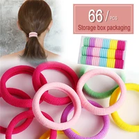 66pcsset colorful nylon soft rubber bands for girls ponytail holder children elastic hair bands scrunchie kids hair accessories