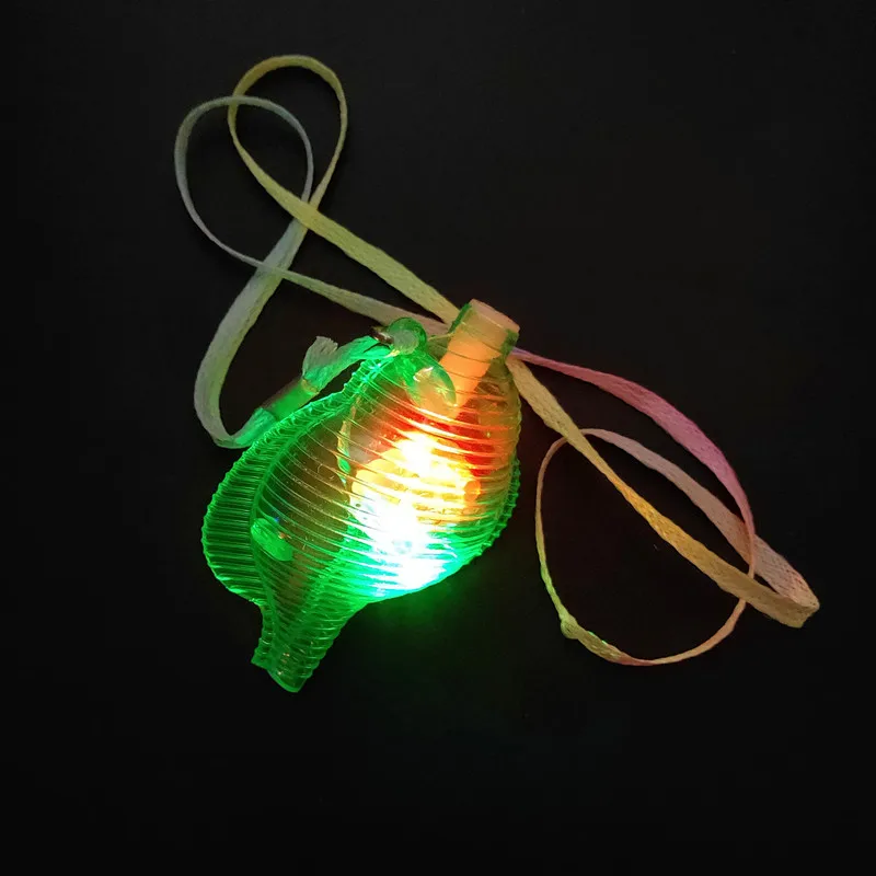 Забавный мигающий свисток красочный шнурок светодиодный светильник веселье в