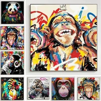 tapb abstract graffiti art monkey pig panda diy painting by numbers adults drawing on canvas pictures by numbers wall art decor