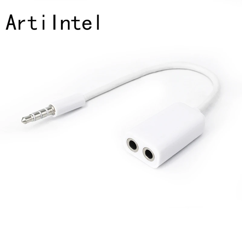 2 способа 3 5 мм стереонаушники Джек Женский сплиттер адаптер вкладыши переходник