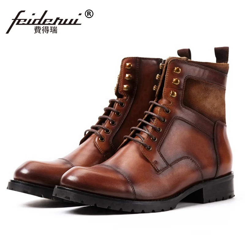 Новинка винтажная Мужская бейсболка из коровьей замши обувь для верховой езды на