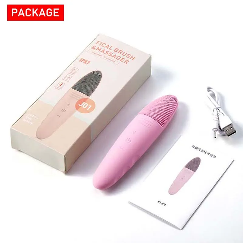 

Silicone Facial Cleaner Ultrasonic Electric Face Washer Constant Temperature Heating Facial Pore Cleanser Vibration Massage