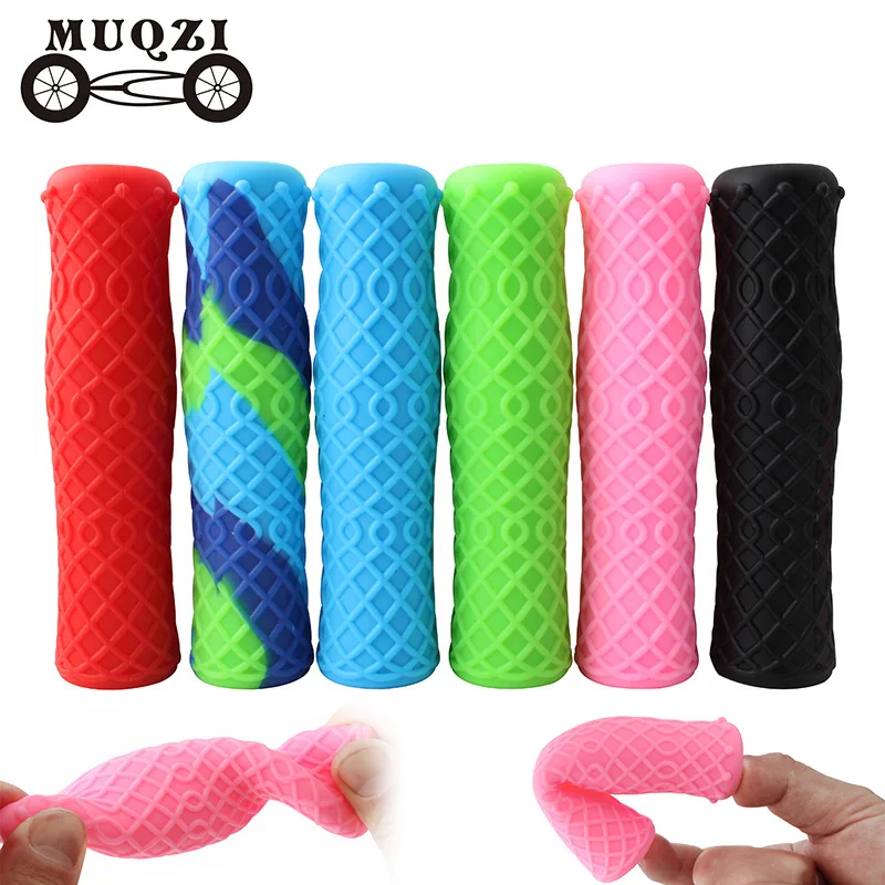 

MUQZI Mountain road Fixed gear foldable bicycle Handlebar cover bicycle Grip cover Silica gel Non-slip damping Wear resistant