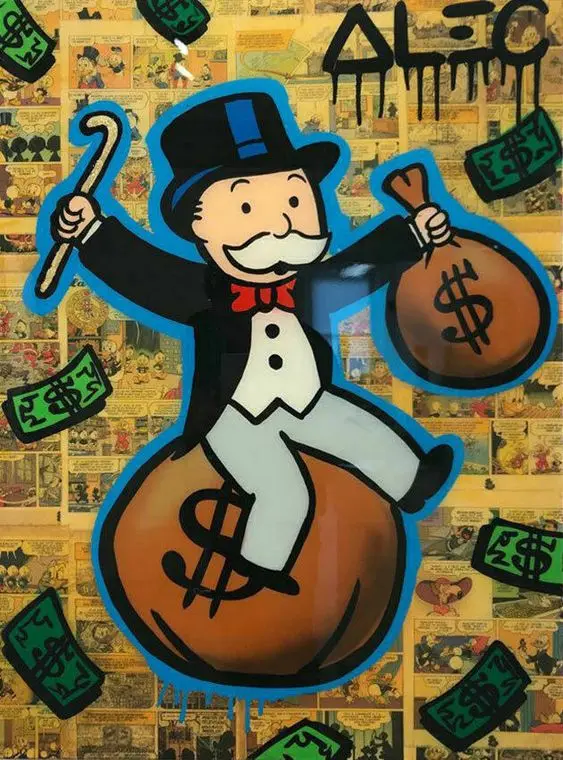 Ручная роспись Alec монополистирующее граффити искусство богатый мальчик