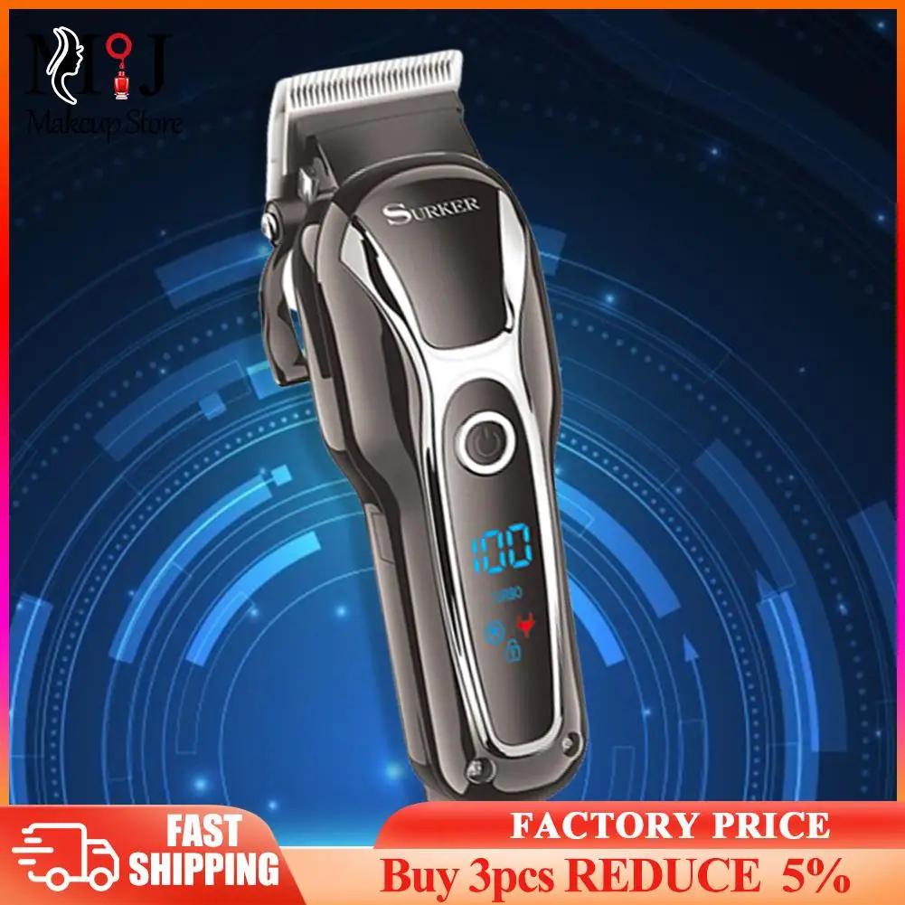 

LCD Electric Hair Clipper Kit Household Salon Beard Haircut Machine Electric Push Shear with Alloy Head Hairdressing Tool