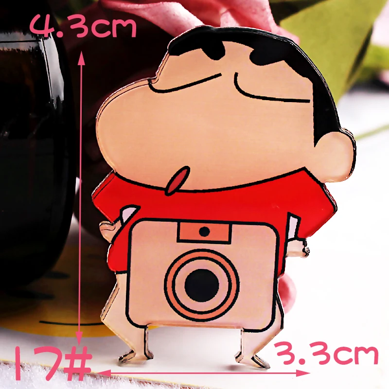 1 шт. Crayon Shin-chan мультфильм демон значки на одежду акриловые значки Kawaii значки на рюкзак булавка брошь значок Y13 - Color: Y13-17
