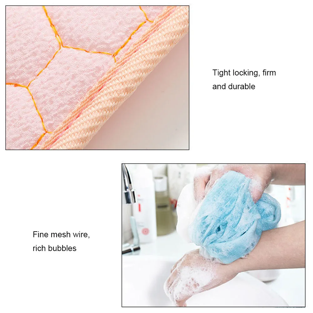 Набор кистей для душа тела Пенящийся шарик ванны расширенный задний скруббер