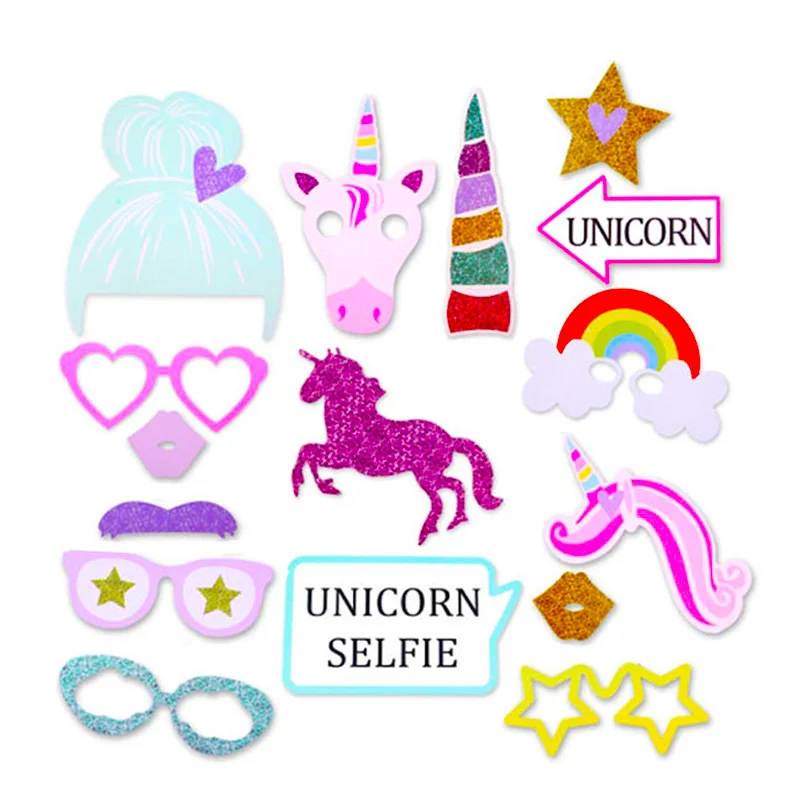 10/16 шт. вечерние принадлежности с единорогом реквизит для фотосессии Декорации