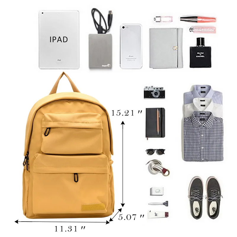 

New Waterproof Nylon Backpack for Women Multi Pocket Travel Backpacks Female School Bag for Teenage Girls Dropshipping