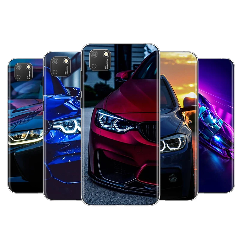 

For Honor 50 SE V30 30i 30S 30 20S 20E 20 V20 Pro 5G Plus Lite Transparent Phone Case Cool Sports Car Comic Soft TPU Cover
