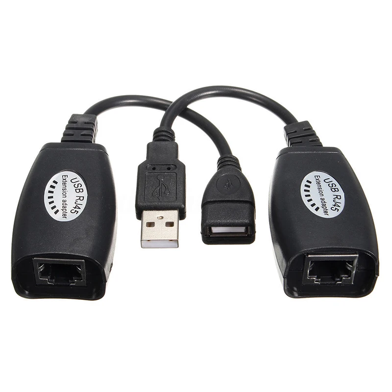 

USB 2.0 to CAT5 CAT5e CAT6 RJ45 LAN Modem Extension Adaptor Cable Converter