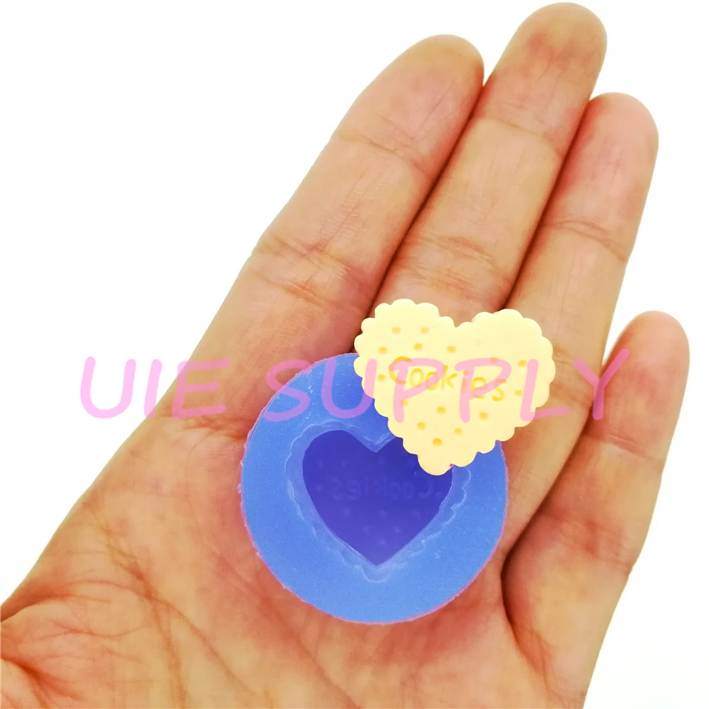 QYL476U 22.0mm x 18.8mm Heart Cookie Silicone Mold Fondant Cake Decoration Candy Resin Clay Craft Earrings Necklace Pendant DIY | Дом и сад