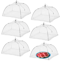 household washable mesh food lid picnic barbecue party anti fly mosquito net tent food cover umbrella kitchen gadgets