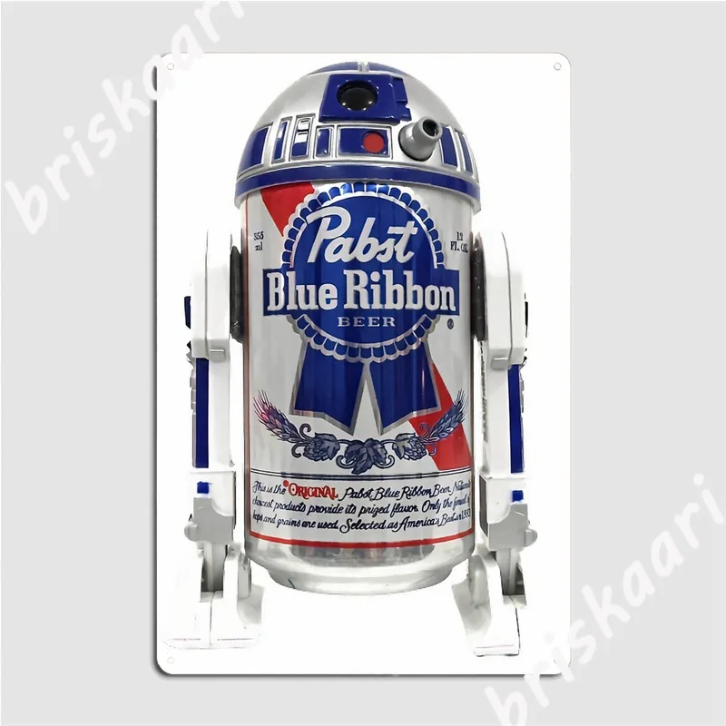 Пивной робот металлические знаки живопись Декор кинотеатр гараж забавная