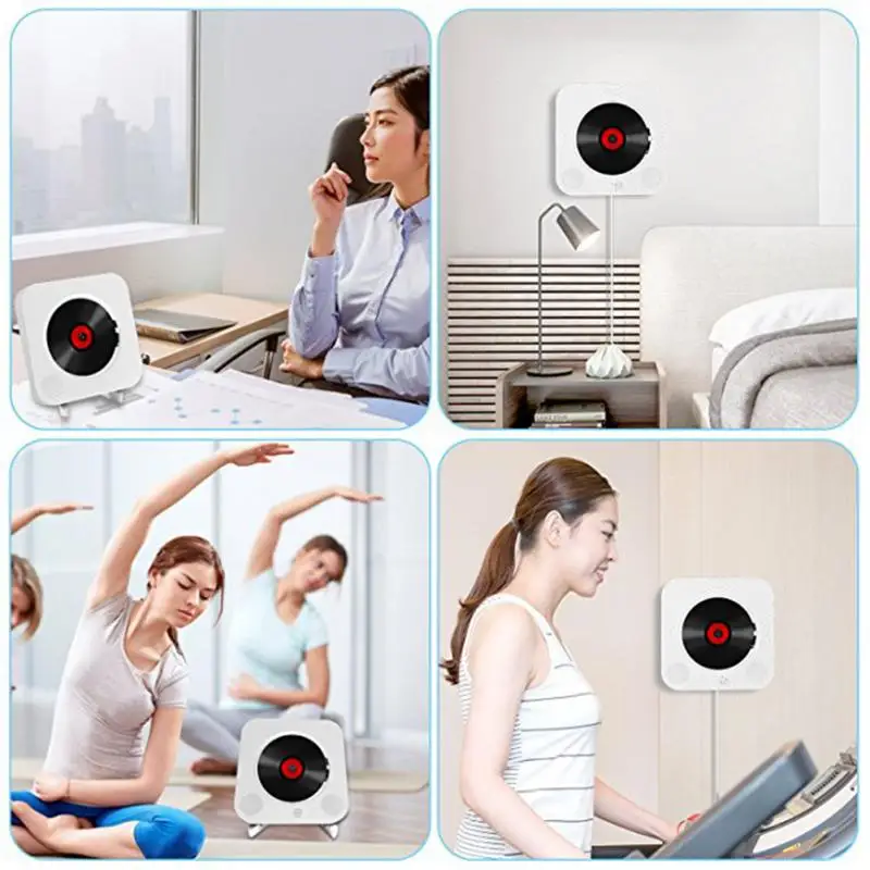 Настенный CD-плеер с Bluetooth аудио магнитофон для дома пультом ДУ встроенные Hi-Fi