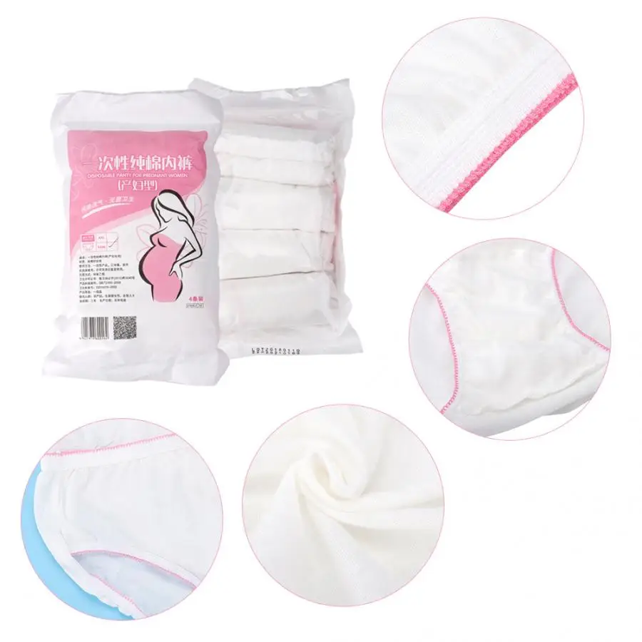 Нижнее Белье для беременных 4 шт. Одноразовые Дышащие хлопковые трусики