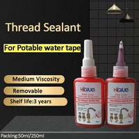 medium strength pipe line thread sealant for water tap faucet potable anaerobic adhesive 1pc 50ml bottle