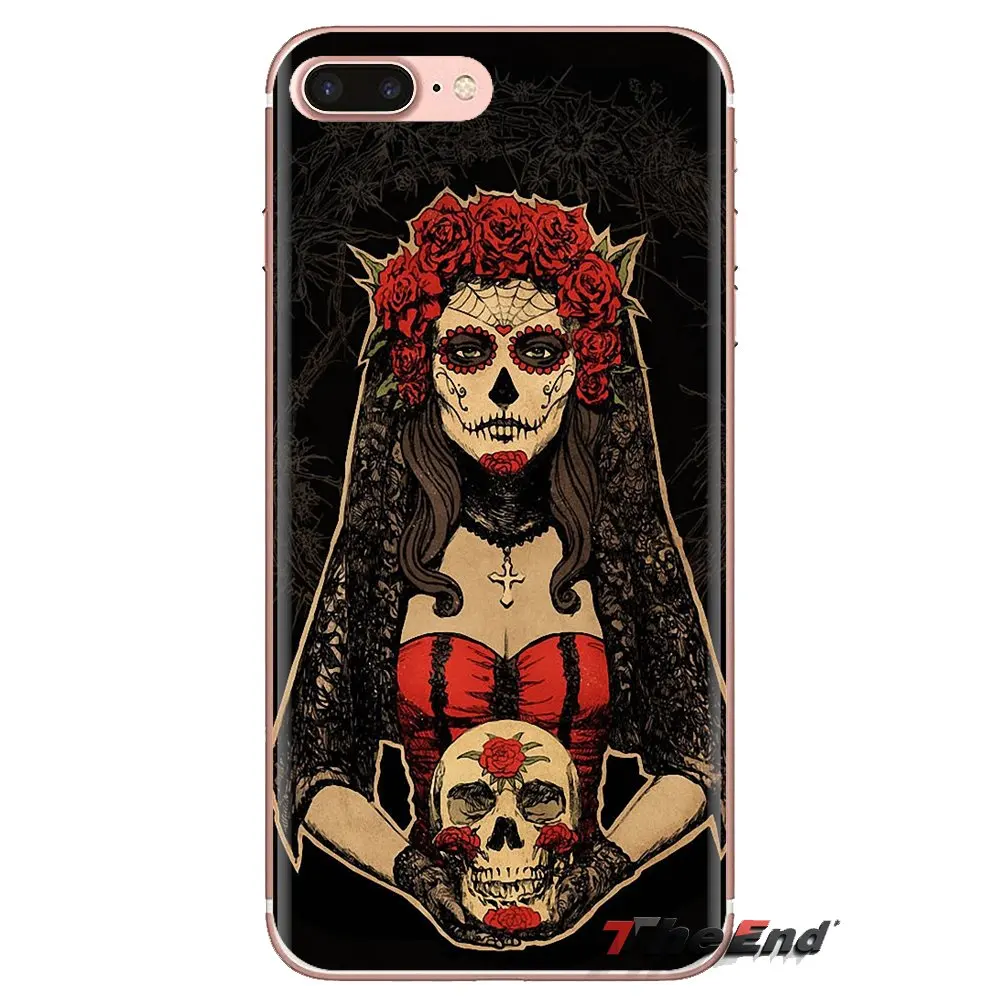 Чехлы для телефонов мексиканский День мертвых татуировок девушка sony Xperia Z Z1 Z2 Z3 Z5