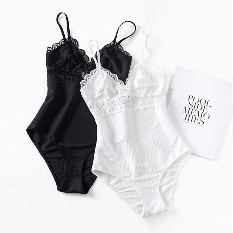 Женское Кружевное боди с открытой спиной и глубоким V образным вырезом|Бюстье