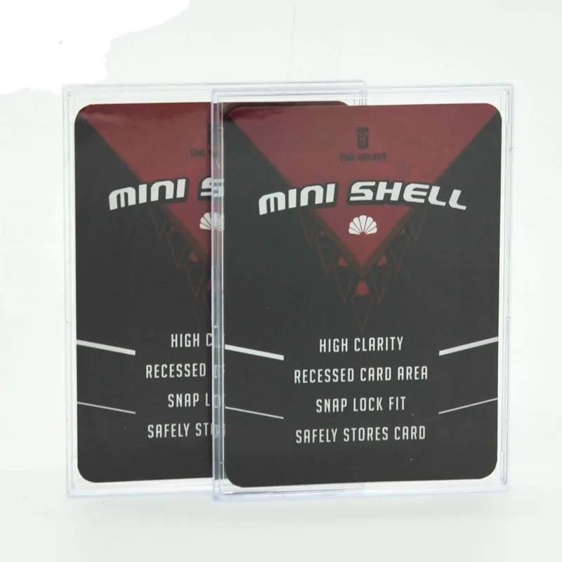 Piezas de MINI carcasa de tarjeta TW para portatarjetas MTG/MGT/TCG/PKM, Protector de tarjetas de tres pa&iacute;ses para matar, 94x70x5mm, 50 unids/paquete-1