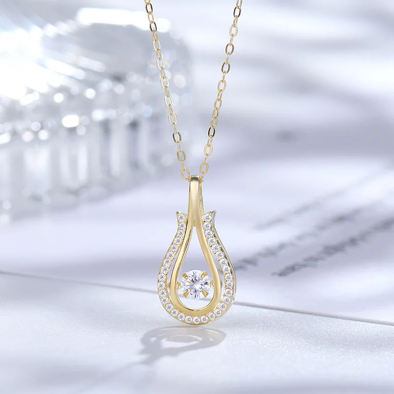 

Женское ожерелье из серебра 925 пробы с позолотой 14 карат, роскошная цепочка до ключиц