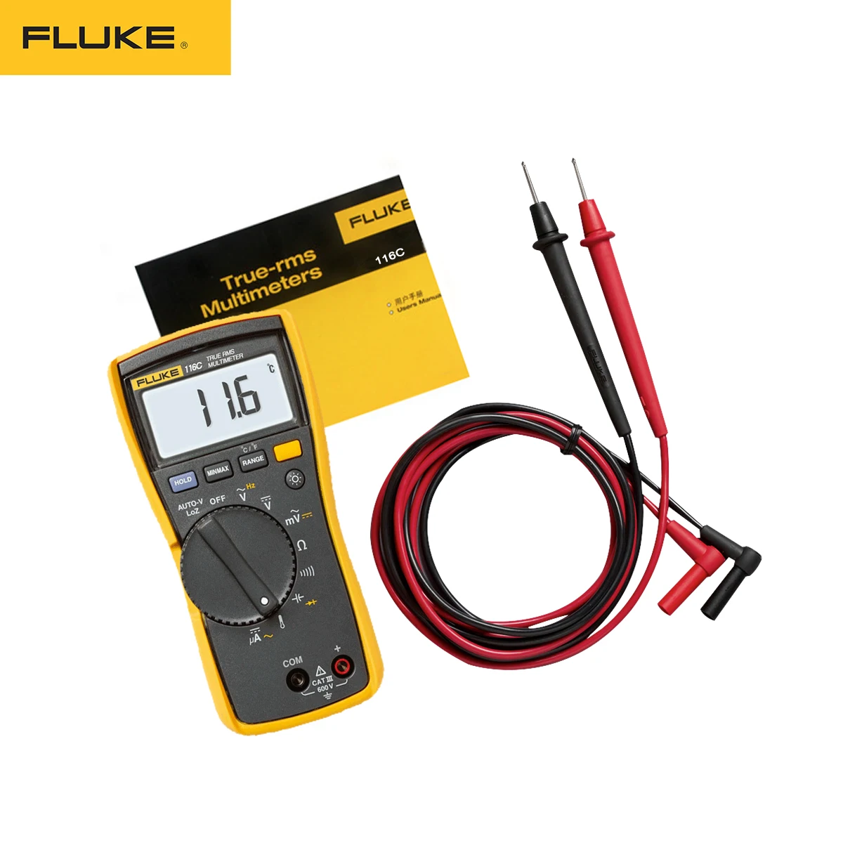 Мультиметр Fluke 116C HAVC VoltAlert с подсветкой 116 True RMS | Инструменты