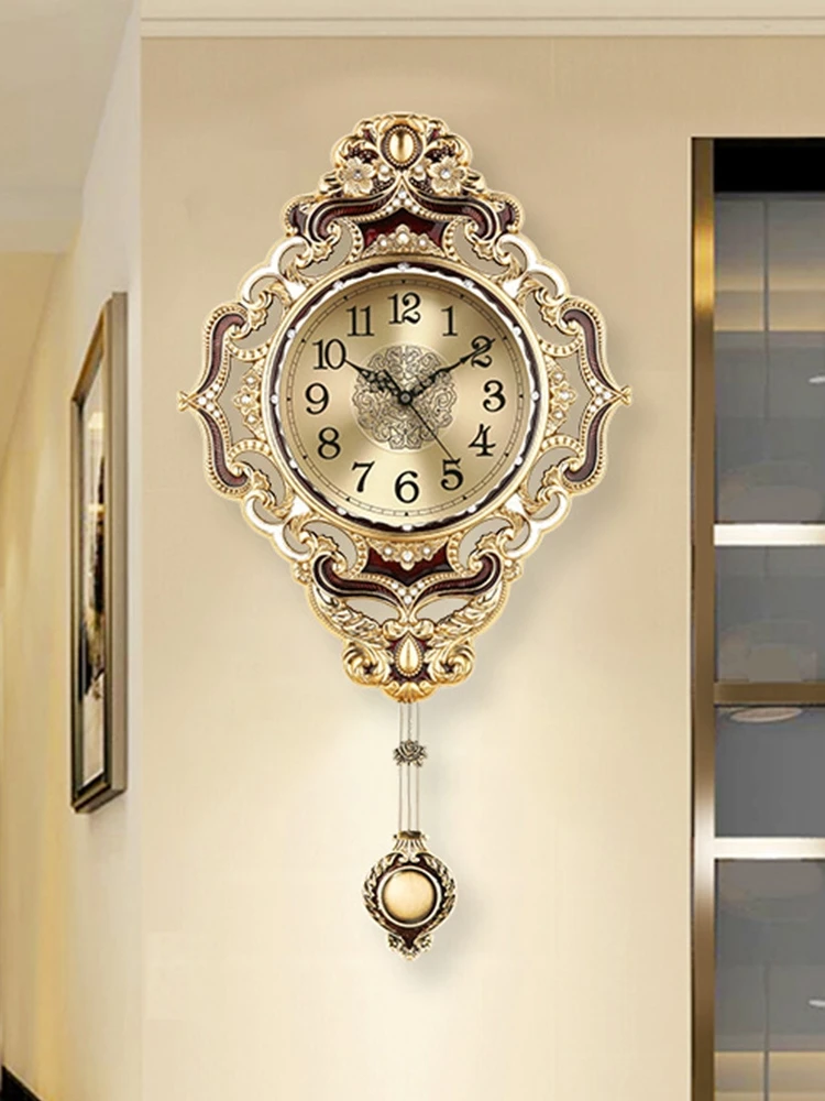 

Silent Wall Clock Quartz Large Luxury Creative Nordic Wall Clock Living Room Gold Digital Zegar Scienny Home Decoration BD50WC