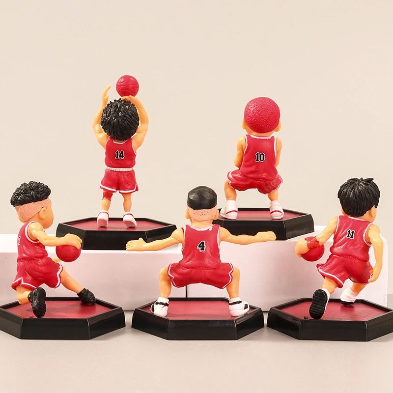 Наборы Slam Dunk Shohoku Sakuragi рукава Kaede Takenori Akagi Cute Mini Ver. ПВХ экшн-фигурки баскетбол