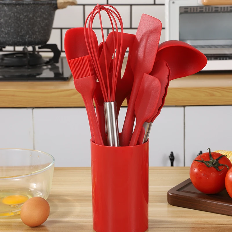 

High Temperature Resistant Silicone Scraper Baking Cream Scraper Spatula Cake Shovel Mixing Tool Set