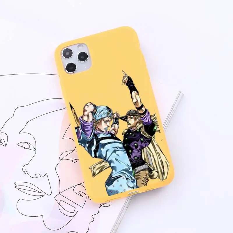 

JOJO 39 s Bizarre Adventure Japanese high quality Phone Case Candy Color for iPhone 6 7 8 11 12 s mini pro X XS XR MAX Plus