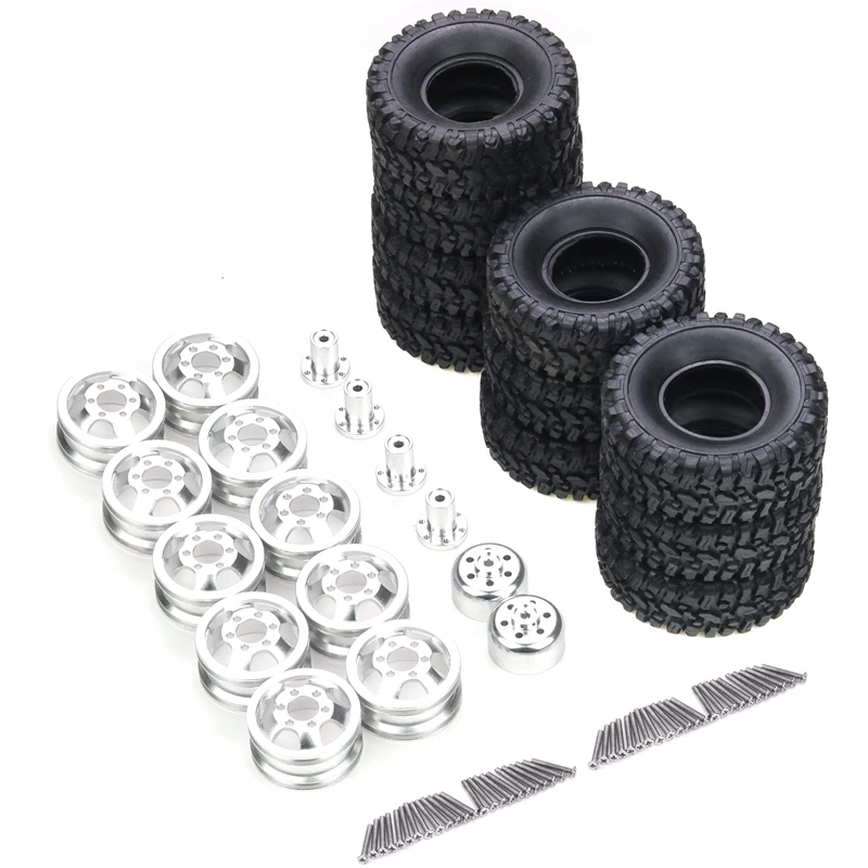

Double Tire Metal Wheel with Rubber Tire for WPL B16 B36 Q60 Q61 Q63 Q64 6WD 6X6 RC Truck Car Upgrade Parts