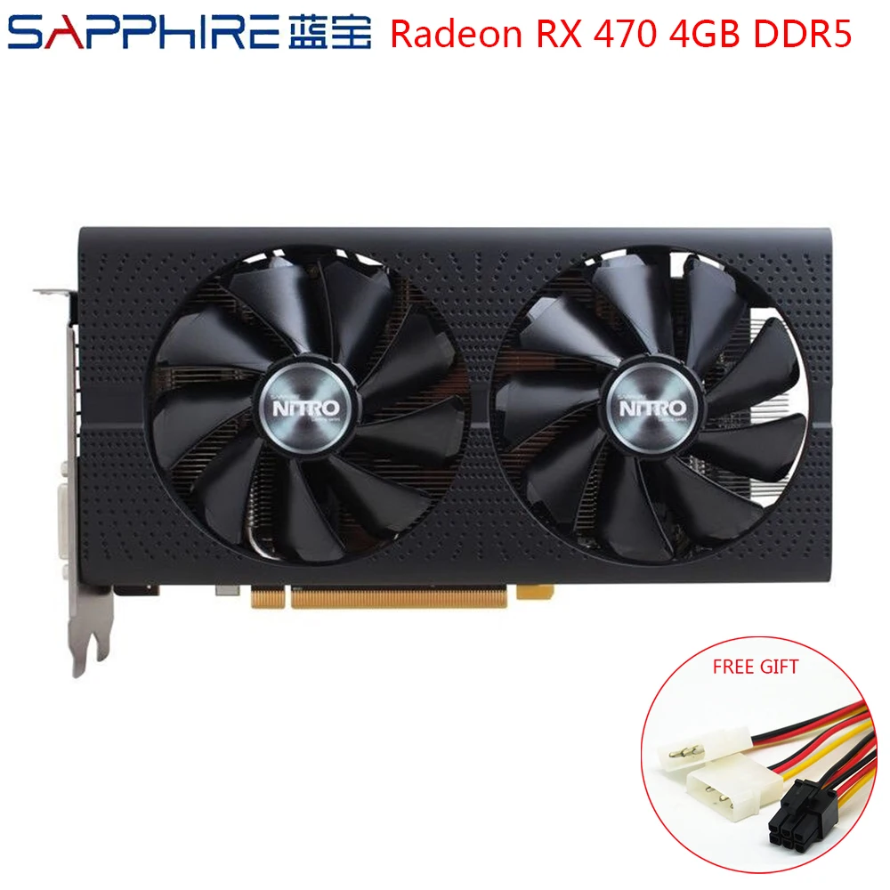 SAPPHIRE AMD Radeon RX470 4 ГБ DDR5 видеокарты игровой ПК Видеокарта GPU 256bit GDDR5 PCI Express 3 0