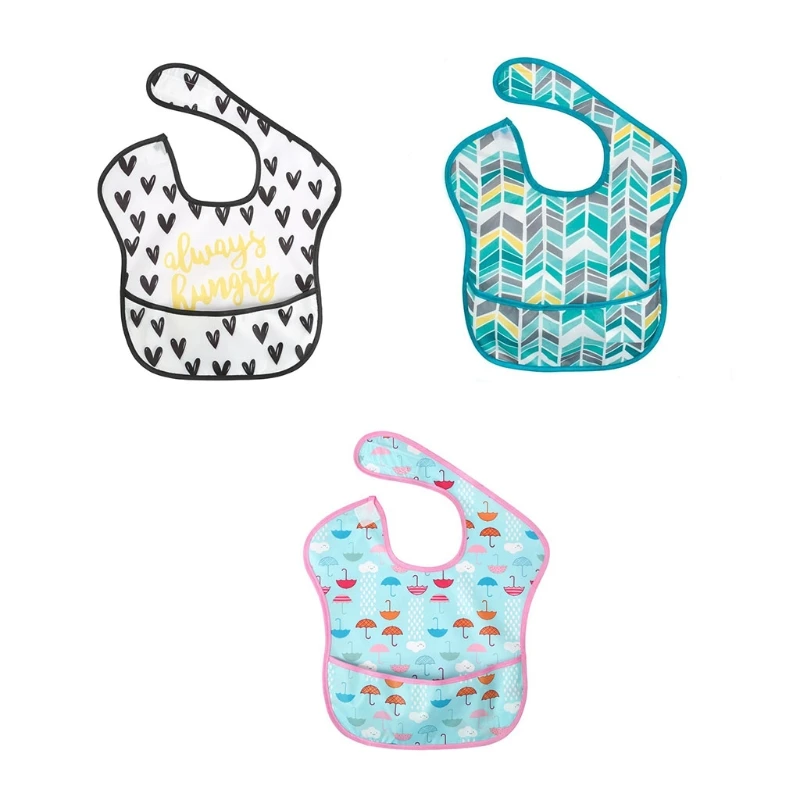 Babero impermeable para beb&eacute;, delantal de alimentaci&oacute;n infantil, toalla de Saliva con estampado de dibujos animados, pa&ntilde;o para eructar-0