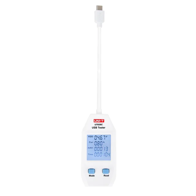 UT658C USB тестер UNI-T UT658B dc Цифровой вольтметр UT658 напряжение измеритель тока Амперметр детектор Банк питания зарядное устройство индикатор - Цвет: UT658C
