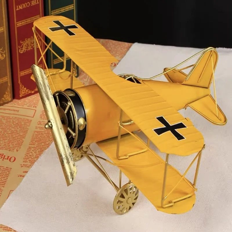 Креативное украшение для дома железная модель Knick knacks винтажный жестяной самолет