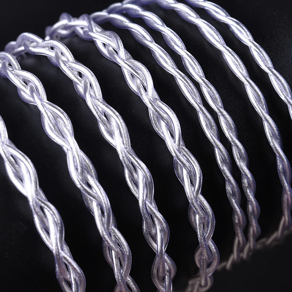 UPOCC Litz 28AWG 7N одиночный Кристальный Медный Серебряный кабель 2,5/3,5/4,4 мм сбалансированный кабель для наушников с MMCX из Тайваня для HQ8 HQ10