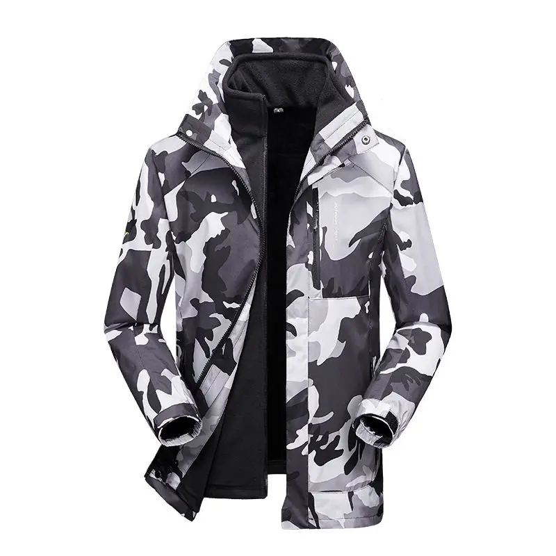 

Men And Women Ski Jacket 3 IN 1 Detachable Windproof Waterproof Warm Outerwear Coat Male Trekking Hiking Jackets Female TX355