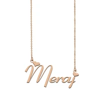 meraj name necklace custom name necklace for women girls best friends birthday wedding christmas mother days gift