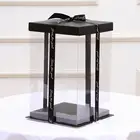 Коробка прозрачная, 17x17x29 см, для свадьбы, Дня Святого Валентина