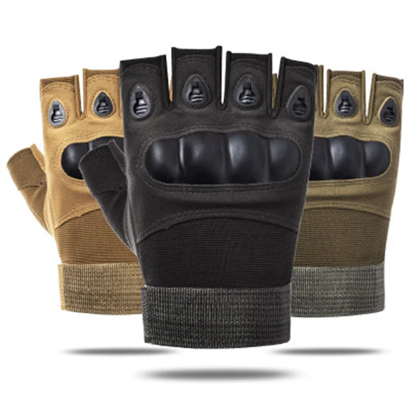 

New Fingerless Tactical Gloves Men Women Military Army Bicycle Motocycle Gym Hard Knuckle Female Male Half Finger Riding Gloves