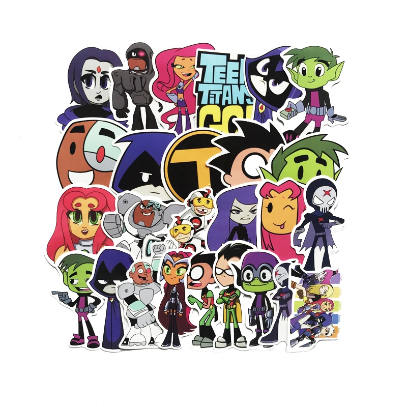 26 шт./лот американские комиксы подростковые Титаны наклейки для сноуборда