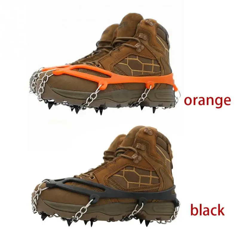 1 Pair Snow Non Slip Climbing Shoe Cover Crampons Cleats Ice Gripper For Spikes Hiking Winter Manganese Steel Cleats Overshoes