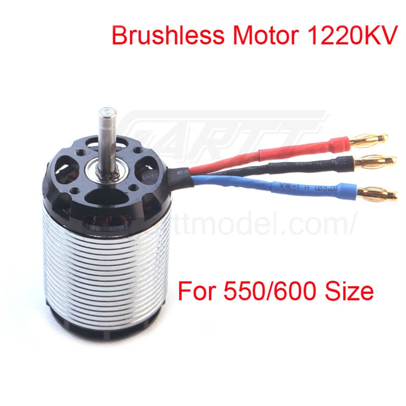 

Бесщеточный двигатель GARTT1220KV 2100w 6S для вертолета Trex 550 / 600 RC